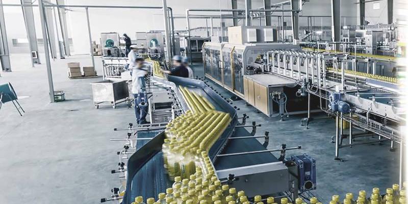 Linha de produção industrial
